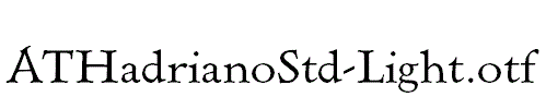ATHadrianoStd-Light.otf