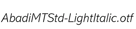 AbadiMTStd-LightItalic.otf