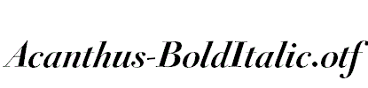 Acanthus-BoldItalic.otf
