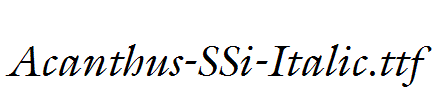 Acanthus-SSi-Italic.ttf
