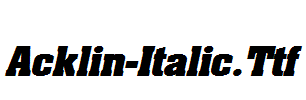 Acklin-Italic.Ttf