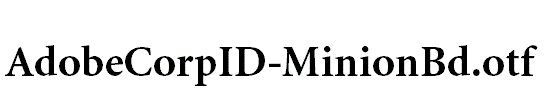 AdobeCorpID-MinionBd.otf