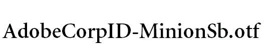 AdobeCorpID-MinionSb.otf