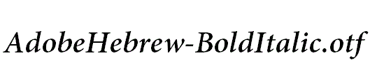 AdobeHebrew-BoldItalic.otf