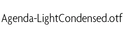 Agenda-LightCondensed.otf