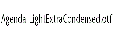 Agenda-LightExtraCondensed.otf