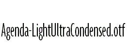 Agenda-LightUltraCondensed.otf