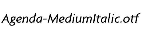 Agenda-MediumItalic.otf