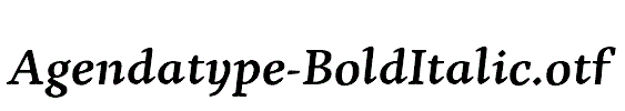 Agendatype-BoldItalic.otf