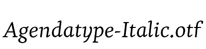 Agendatype-Italic.otf