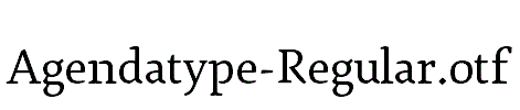 Agendatype-Regular.otf
