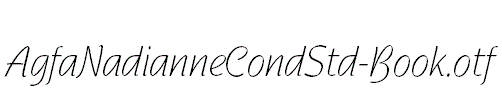 AgfaNadianneCondStd-Book.otf