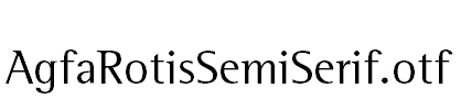 AgfaRotisSemiSerif.otf