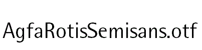 AgfaRotisSemisans.otf