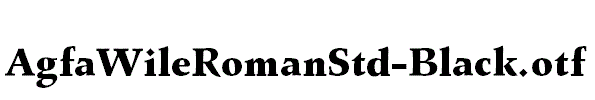 AgfaWileRomanStd-Black.otf