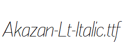 Akazan-Lt-Italic.ttf