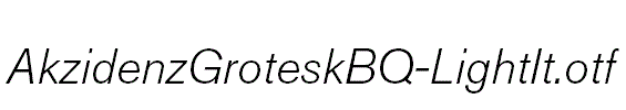 AkzidenzGroteskBQ-LightIt.otf