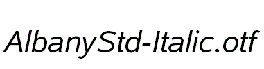 AlbanyStd-Italic.otf