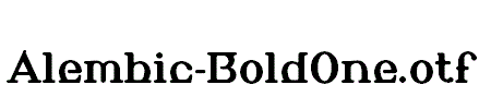 Alembic-BoldOne.otf