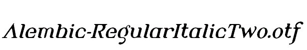 Alembic-RegularItalicTwo.otf