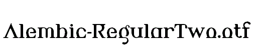 Alembic-RegularTwo.otf