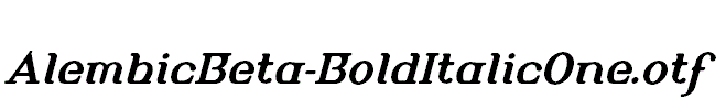 AlembicBeta-BoldItalicOne.otf