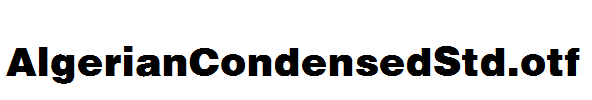 AlgerianCondensedStd.otf
