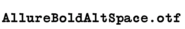 AllureBoldAltSpace.otf