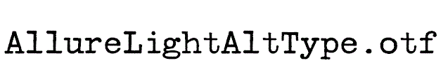 AllureLightAltType.otf