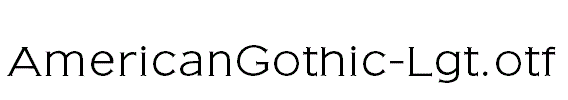 AmericanGothic-Lgt.otf