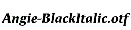 Angie-BlackItalic.otf