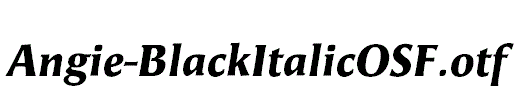 Angie-BlackItalicOSF.otf