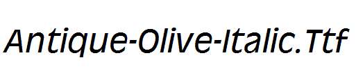 Antique-Olive-Italic.Ttf