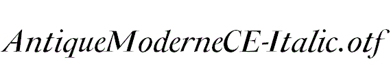 AntiqueModerneCE-Italic.otf