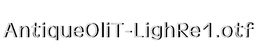 AntiqueOliT-LighRe1.otf