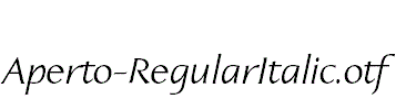 Aperto-RegularItalic.otf