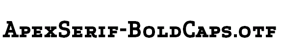 ApexSerif-BoldCaps.otf