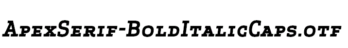 ApexSerif-BoldItalicCaps.otf