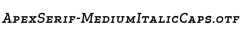 ApexSerif-MediumItalicCaps.otf
