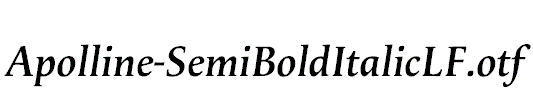 Apolline-SemiBoldItalicLF.otf