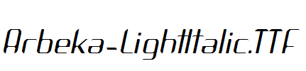 Arbeka-LightItalic.TTF