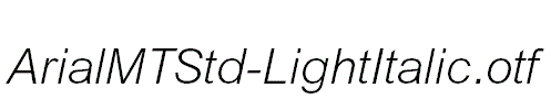 ArialMTStd-LightItalic.otf