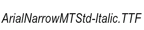 ArialNarrowMTStd-Italic.TTF