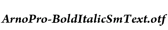 ArnoPro-BoldItalicSmText.otf