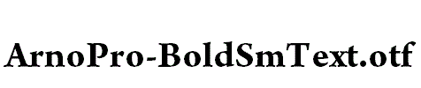 ArnoPro-BoldSmText.otf