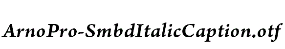 ArnoPro-SmbdItalicCaption.otf