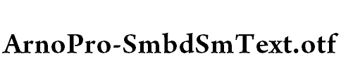 ArnoPro-SmbdSmText.otf
