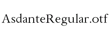 AsdanteRegular.otf