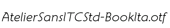 AtelierSansITCStd-BookIta.otf