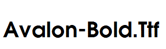 Avalon-Bold.Ttf
